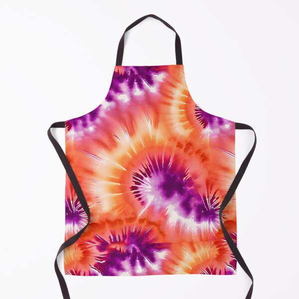 Item preview, 70s RETRO GROOVY TIE DYE ~ Juicy Orange Purple ~ Hippie Flower Power designed and sold by Spinning Plates 360.