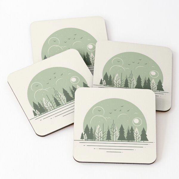 Item preview, “Minimalist Green Forest” designed and sold by Leonel-A-L.
