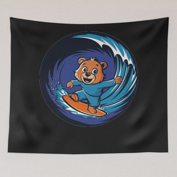 Item preview, Funny animals surfing the waves  designed and sold by AnimalsDH305.