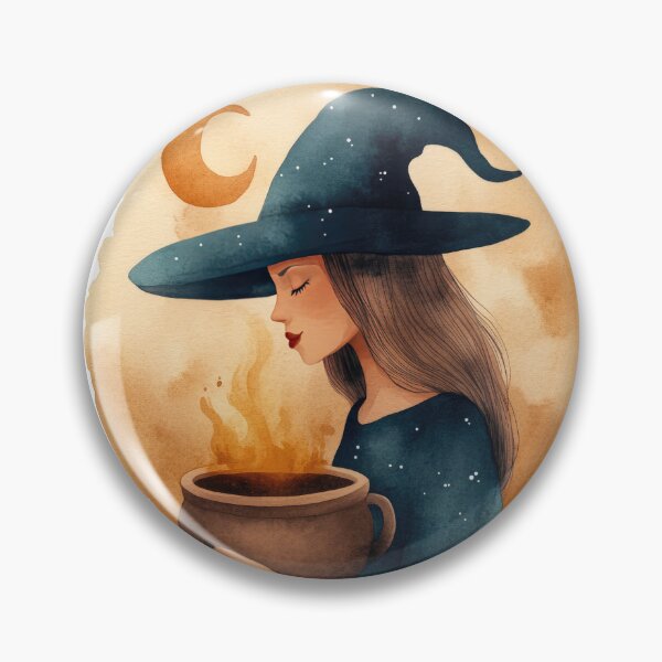 Item preview, Enchanting Witch with Moonlit Cauldron designed and sold by WPCreator.