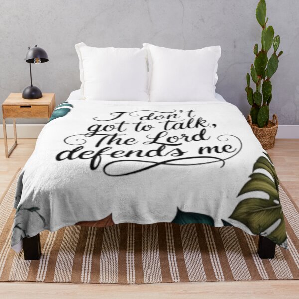 Item preview, 004 "I DON'T GOT TO TALK, THE LORD DEFENDS ME" designed and sold by Alexis Art Collection.
