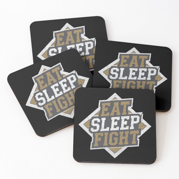 Item preview, Martial arts eat sleep fight BJJ box kick-boxing black 3 designed and sold by Newhyperion.