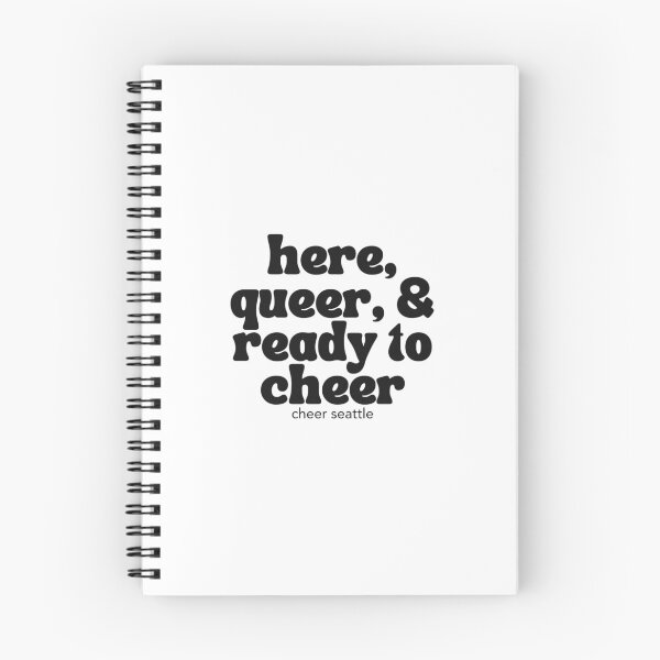 Item preview, here, queer, & ready to cheer designed and sold by CheerSeattle.