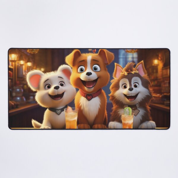 Item preview, three dogs at the bar designed and sold by Mauswohn.
