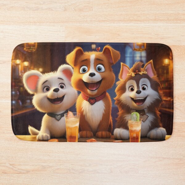 Item preview, three dogs at the bar designed and sold by Mauswohn.
