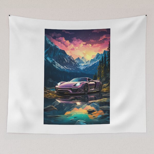 Item preview, Sunset Symphony Porsche 918 by the Mountain Lake designed and sold by RevUpDesign.