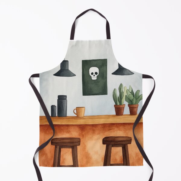 Item preview, Minimalist Cafe with Skull Decor designed and sold by WPCreator.