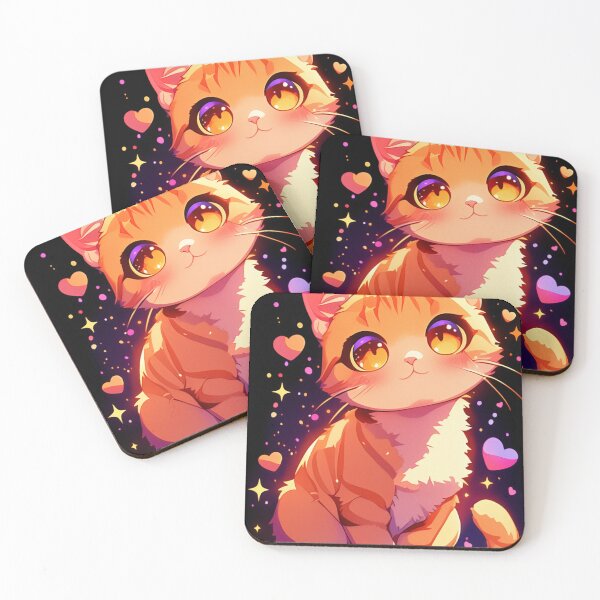 Item preview, Anime-Style Orange Cat Illustration designed and sold by PixelMuse2024.