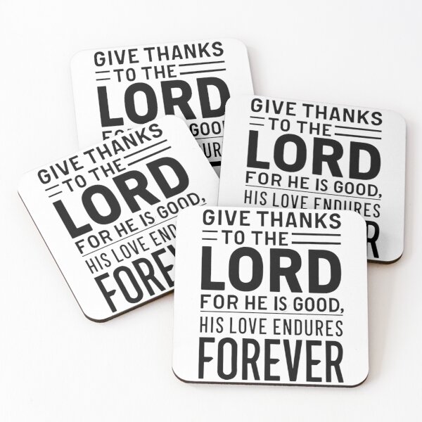 Item preview, Give Thanks To The Lord, For He Is Good His Love Endures Forever - Bible Verse designed and sold by Vicky021.