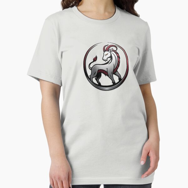 Item preview, A white and red goat with horns designed and sold by PWDigitalArt.