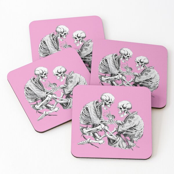 Item preview, BJJ jiu jitsu rolling submission skeleton martial arts pink designed and sold by Newhyperion.