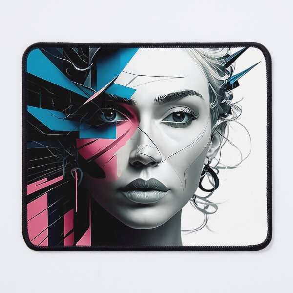 Item preview, Abstract Geometric Woman’s Face designed and sold by ZetaDream.