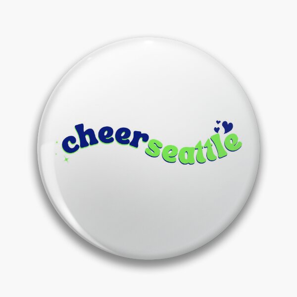 Item preview, blue and green swooshy designed and sold by CheerSeattle.