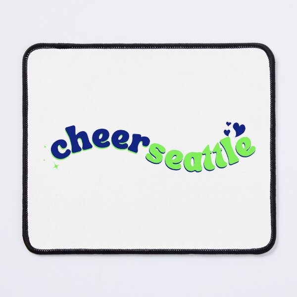 Item preview, blue and green swooshy designed and sold by CheerSeattle.