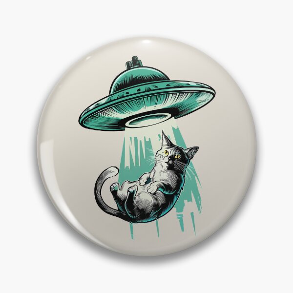 Item preview, Ufo Cat Abducted designed and sold by wowwowmeow.