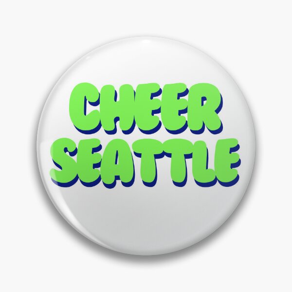 Item preview, blue and green puffy designed and sold by CheerSeattle.