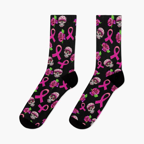 Item preview, Pink October Breast Cancer Sugar Skull designed and sold by awarenessandu2.
