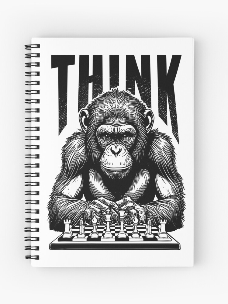 Chimpanzee T Shirt Thinking Monkey, Ape, Cool Chimp Tee Chimpanzee T Shirt Thinking Monkey, Ape, Cool Chimp Tee