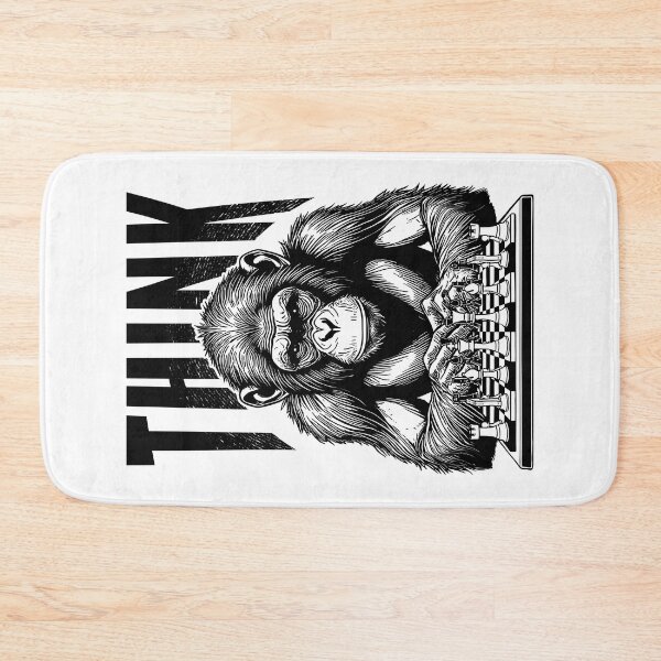 Item preview, Monkey Playing Chess Think Funny Checkmate Chimp Ape designed and sold by GrandeDuc.