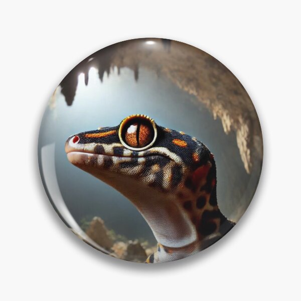 Item preview, Chinese Cave Gecko at Night - Moonlit Wildlife Art designed and sold by NocturnalNook.