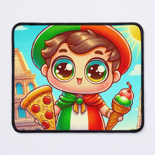 Item preview, Italian Chibi with Pizza and Gelato designed and sold by Gacram.