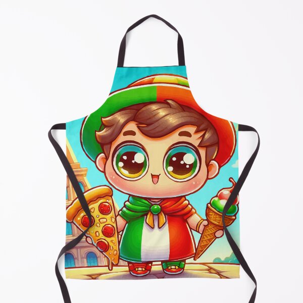 Item preview, Italian Chibi with Pizza and Gelato designed and sold by Gacram.
