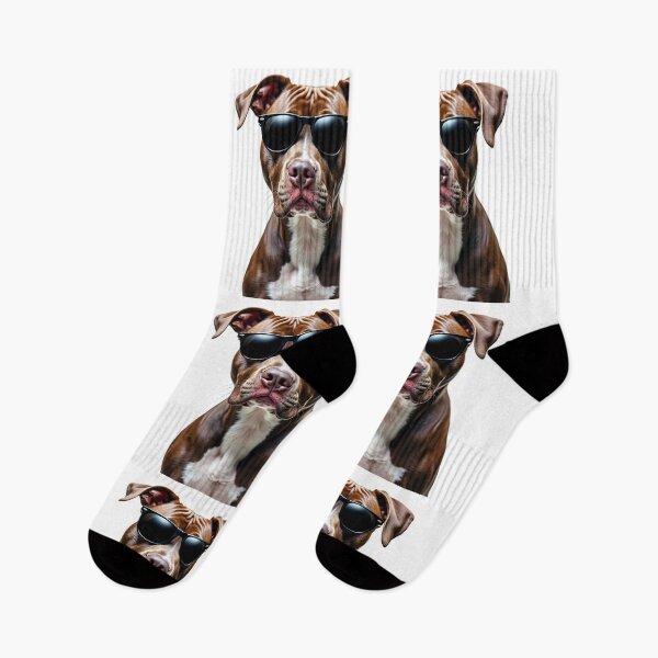 Item preview, Funny cool Pitbull  wearing sunglasses designed and sold by LazyOwlStore.