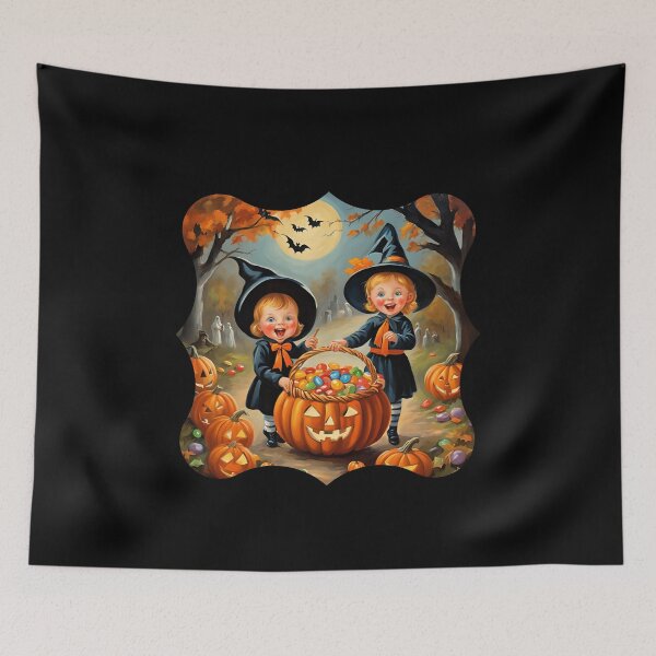 Item preview,  Cute Witches and Giant Pumpkin Lantern - Halloween Candy Fun designed and sold by Diclebaybas.