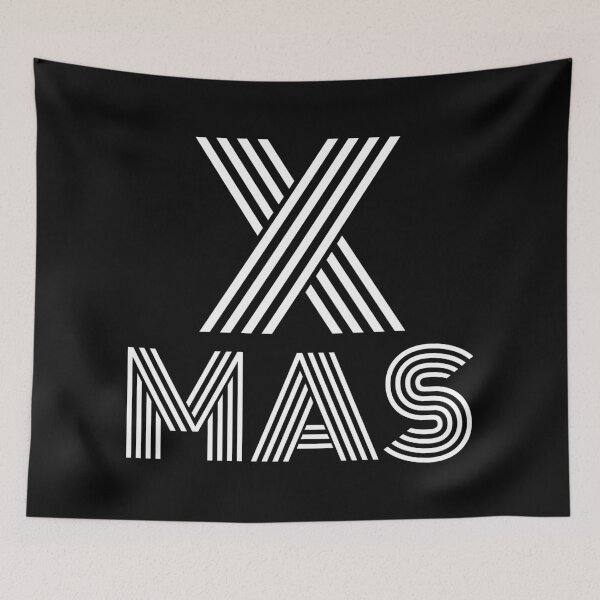 Item preview, Modern Stylish Minimalist White Christmas Typography Design "XMAS" designed and sold by AlphaBetulia.