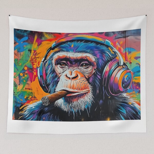 Item preview, Cigar Smoking Monkey Graffiti Style designed and sold by Rockwpapart.