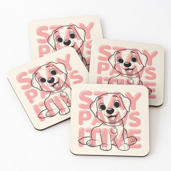 Item preview, Stay Pawsitive Cute Labrador Dog Outline designed and sold by The magic  Yellow bus.