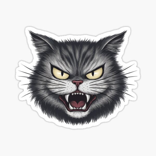 Artikel-Vorschau von zischende Katze Meme Halloween, designt und verkauft von Playful Strokes.