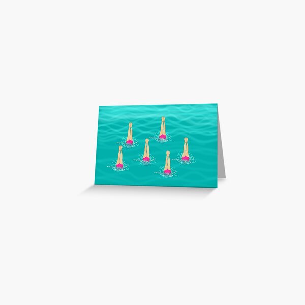 Item preview, Synchronized Swimmers Swimming Under Water  designed and sold by Lily Rose Doodle.
