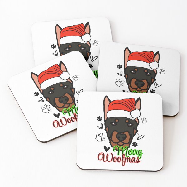 Item preview, Beauceron "Merry Woofmas" Dog with Christmas Hat – Festive & Fun Holiday Design designed and sold by MrsCreative1.