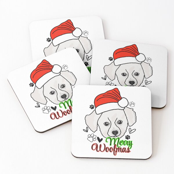 Item preview, Bichon "Merry Woofmas" Dog with Christmas Hat – Festive & Fun Holiday Design designed and sold by MrsCreative1.