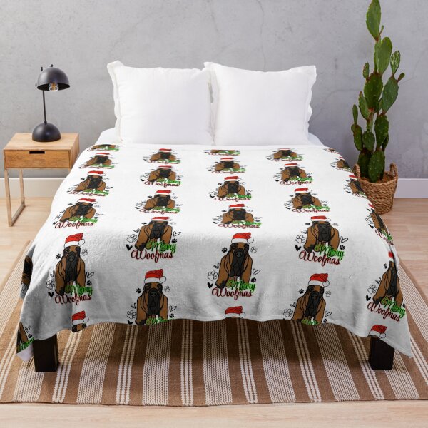 Item preview, Blood Hound "Merry Woofmas" Dog with Christmas Hat – Festive & Fun Holiday Design designed and sold by MrsCreative1.
