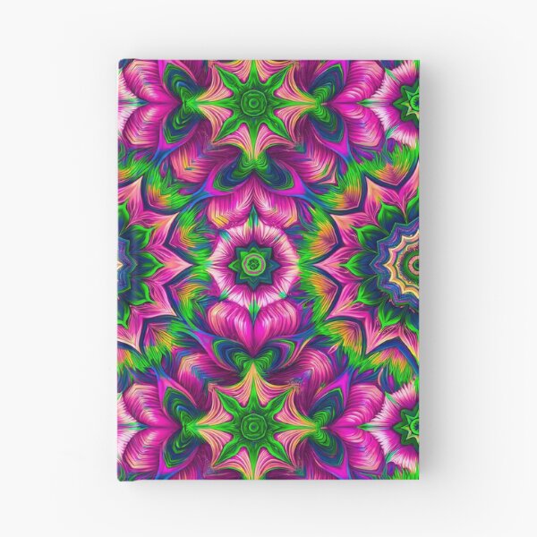 Item preview, Kaleidoscope pattern, color mandala pink and green designed and sold by patterncrow.