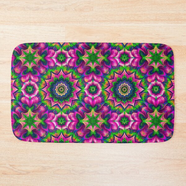 Item preview, Kaleidoscope pattern, color mandala pink and green designed and sold by patterncrow.