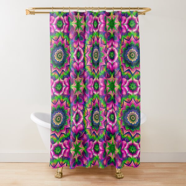 Item preview, Kaleidoscope pattern, color mandala pink and green designed and sold by patterncrow.