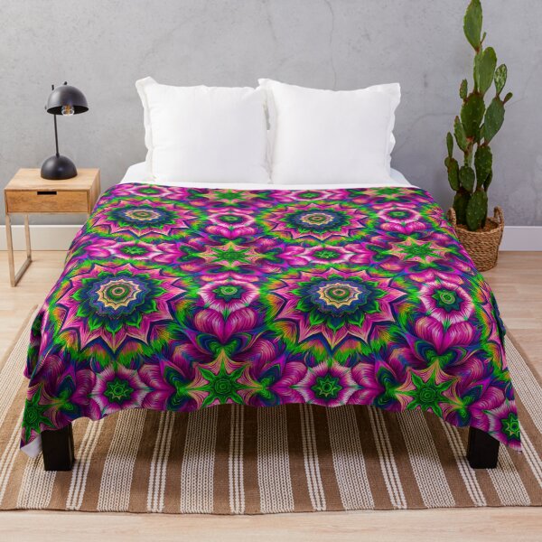 Item preview, Kaleidoscope pattern, color mandala pink and green designed and sold by patterncrow.