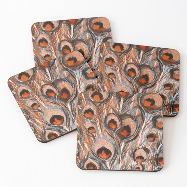 Item preview, Orange Peacock Feathers designed and sold by Nicola Morgan.