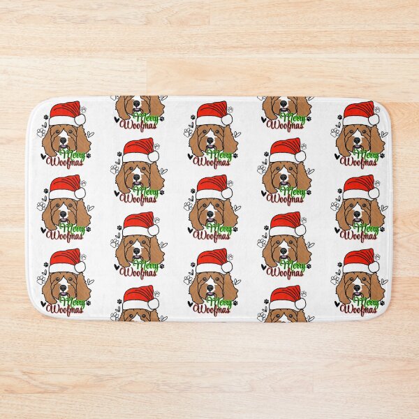Item preview, Cavoodle "Merry Woofmas" Dog with Christmas Hat – Festive & Fun Holiday Design designed and sold by MrsCreative1.
