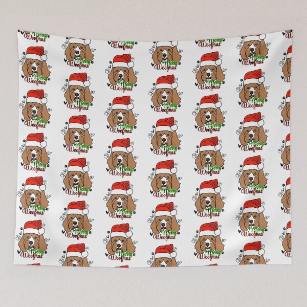 Item preview, Cavoodle "Merry Woofmas" Dog with Christmas Hat – Festive & Fun Holiday Design designed and sold by MrsCreative1.
