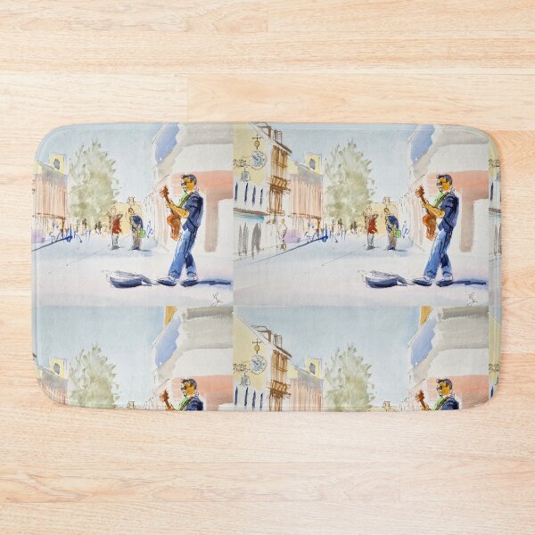 Item preview, Busker With Guitar Painting designed and sold by MikeJory.