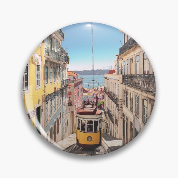 Item preview, Vintage Lisbon Travel Poster – Minimal, Retro & Touristic - Yellow Tram designed and sold by pod24.