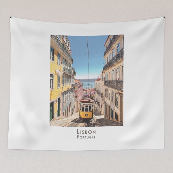 Item preview, Vintage Lisbon Travel Poster – Minimal, Retro & Touristic - Yellow Tram designed and sold by pod24.