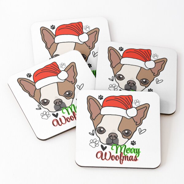 Item preview, Chihuahua "Merry Woofmas" Dog with Christmas Hat – Festive & Fun Holiday Design designed and sold by MrsCreative1.