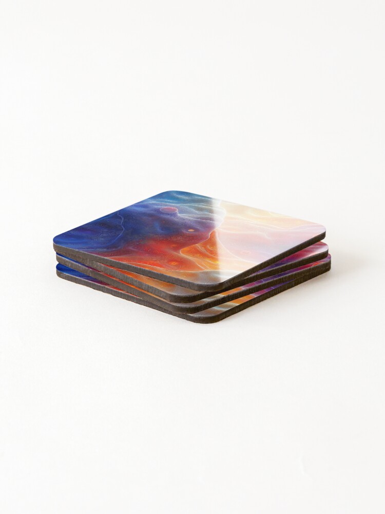 Thumbnail 4 of 5, Coasters (Set of 4), 3D Pattern In Color  designed and sold by NeoRarities.