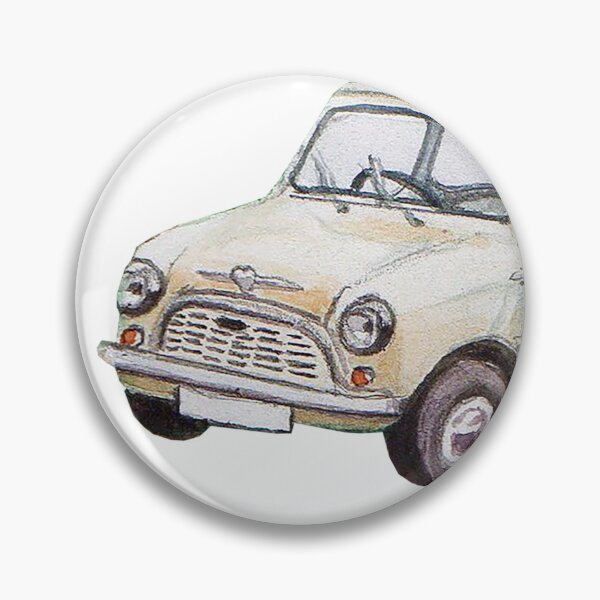 Item preview, Classic white mini Cooper in watercolor style designed and sold by Kill-the-paper.