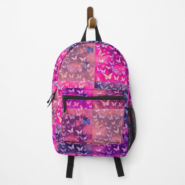 Item preview, NOT REAL Patchwork, JUST Patchwork LOOK Design PRINT Girly Butterflies in Pink Lilac Purple  designed and sold by Beachy.